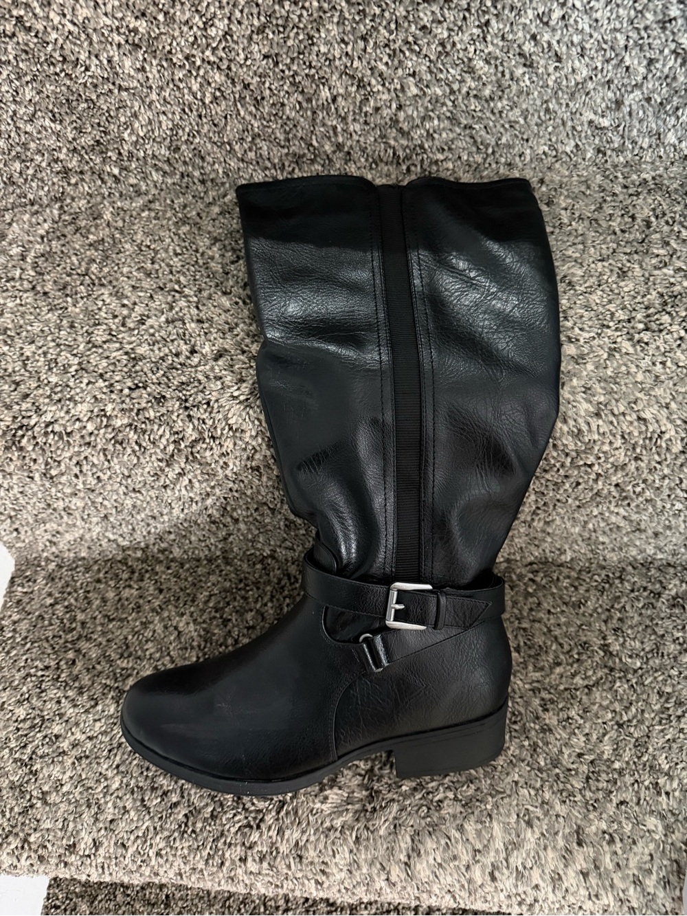 Croft & Barrow Tapir Black Wide Calf Riding Boots Size 9.5